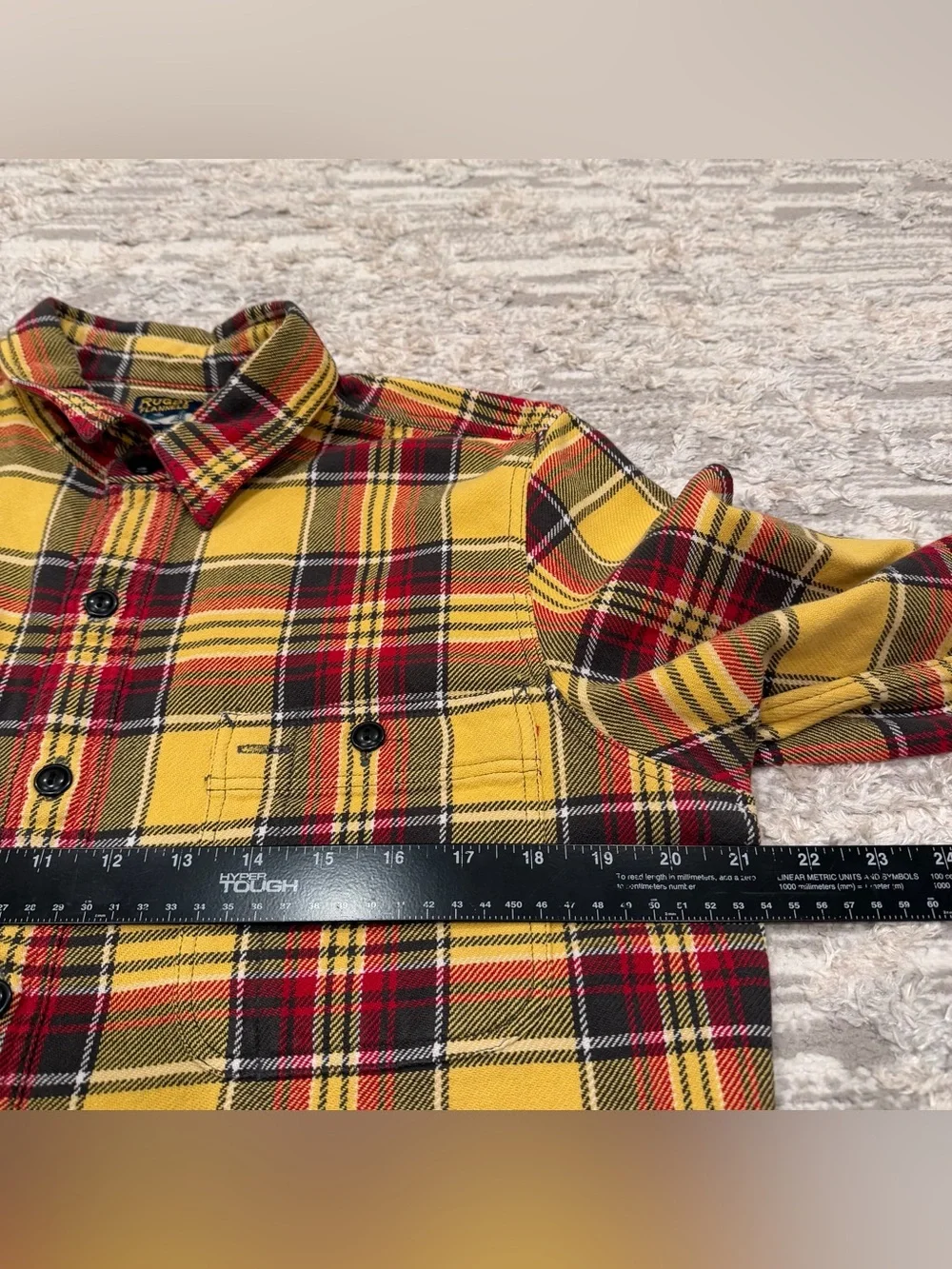 Rugby Flannels Polo Ralph Lauren Button Up Shirt Men's XL Plaid Long Sleeve Rare